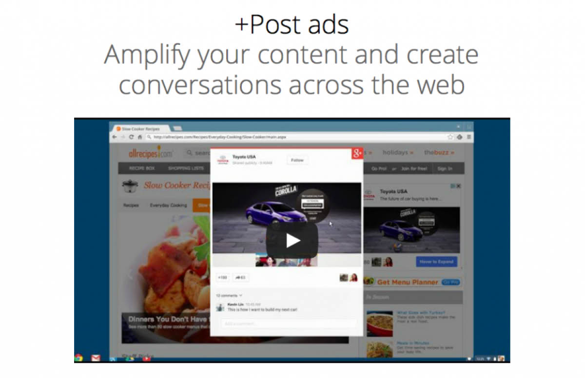 Google Plus Post Ads